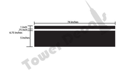 3-5" Single Rally Racing Pin Stripe Cast Vinyl Decal Fits Dodge Charger SRT