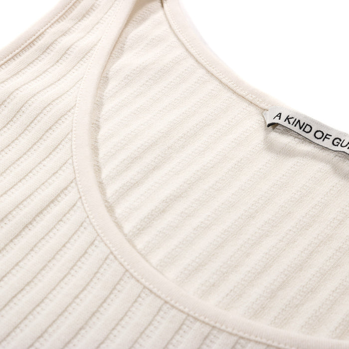 A KIND OF GUISE TOMASO TANKTOP ALMOND AJOUR
