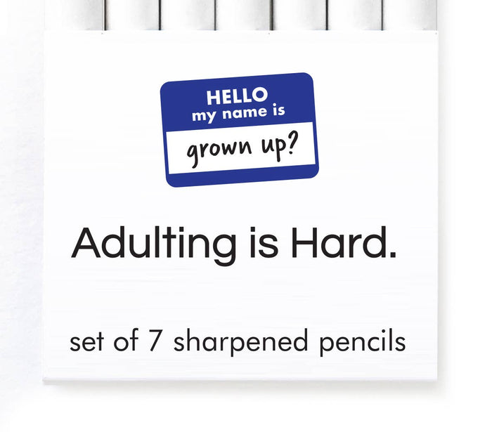 Adulting is hard pencil set