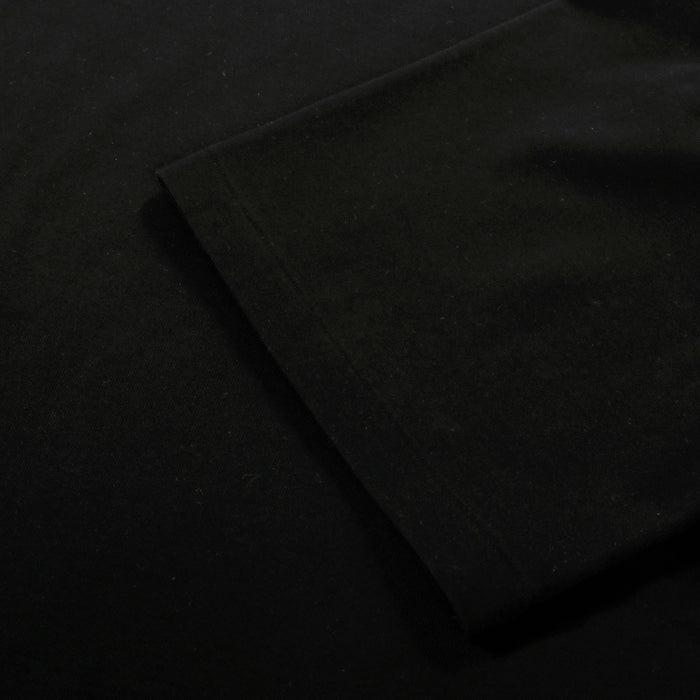 AURALEE LUSTER PLAITING BOAT NECK TEE BLACK