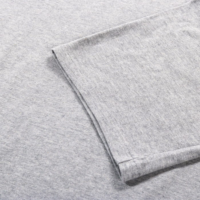 AURALEE SEAMLESS CREW NECK TEE TOP GRAY