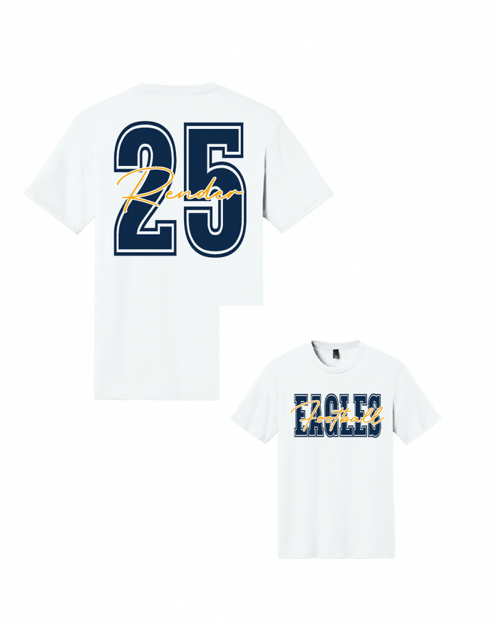 BCHS Football Personalized Soft Cotton T-Shirt (Unisex, Ladies, and Youth)