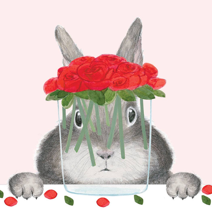 Bunny with Roses Card