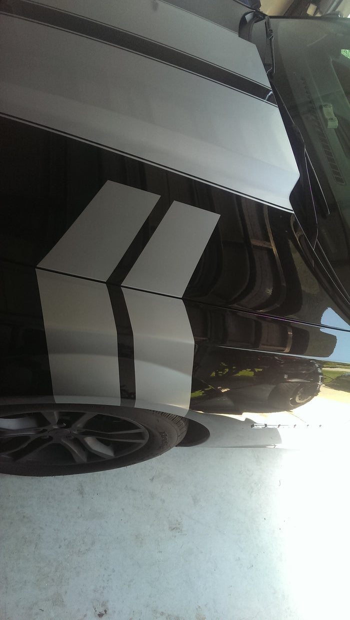 Chevy Camaro 4.25" Fender Hood Hash Stripes Both Sides RS SS LT Vinyl 2010-2014