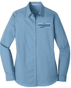 CITY LADIES LONG SLEEVE CAREFREE POPLIN SHIRT