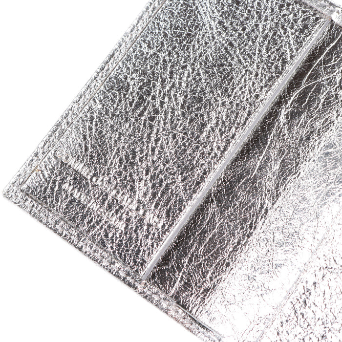 COMME DES GARCONS SA6400 GOLD LINE WALLET SILVER