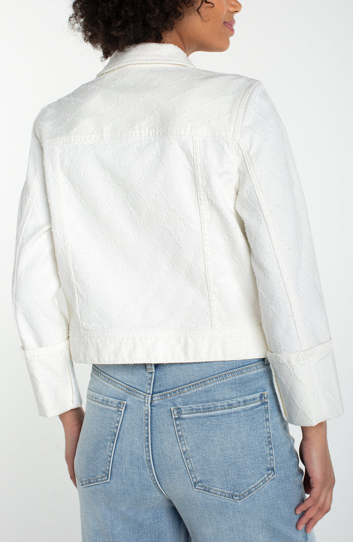 Cropped Jacket w/ Bracelet length Cuffed Sleeve