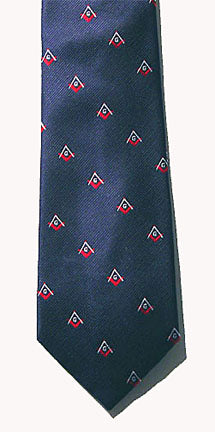 D0064 Polyester Woven Square Compass & "G" 58" Long Navy/Red