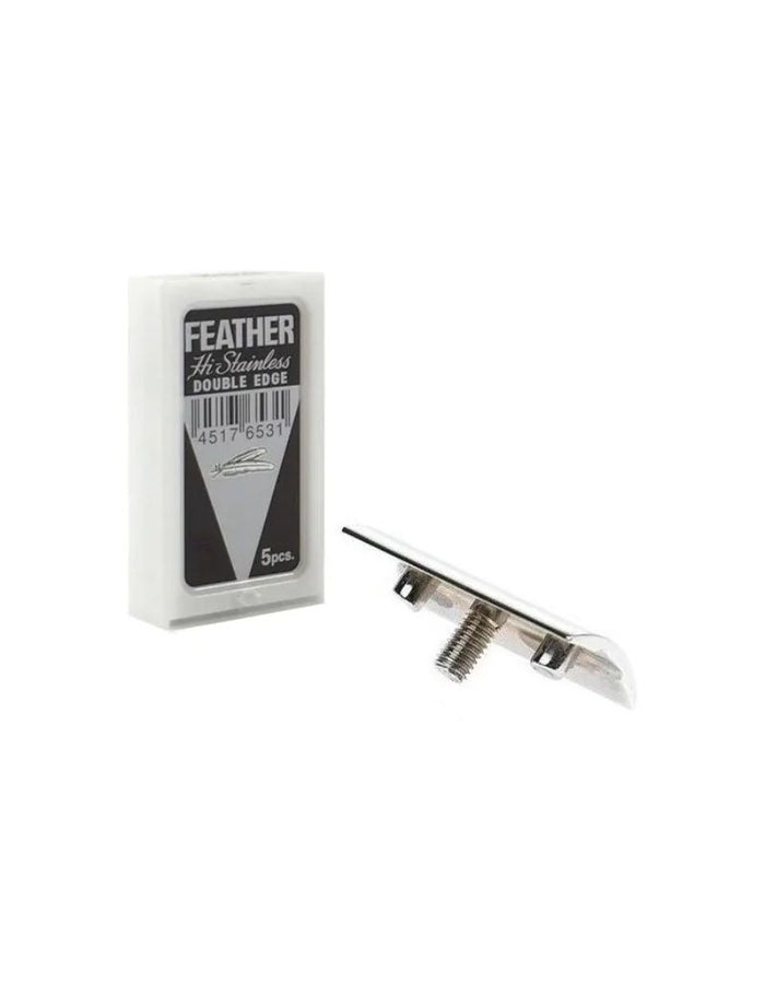 Edwin Jagger DE Razor Top Plate & 5 Feather Blades for safety razors