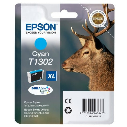 Epson Original T1302 Cyan Ink 10.1ml