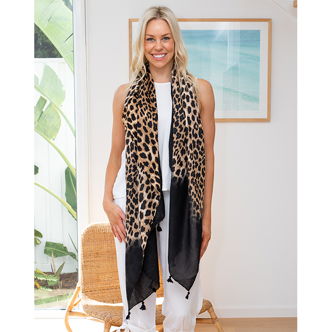 Freez Leopard Print Scarf
