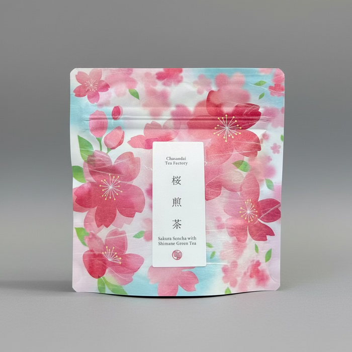 #0154.S4 Sakura Sencha with Sugared Sakura Leaves (Chasandai) 桜煎茶