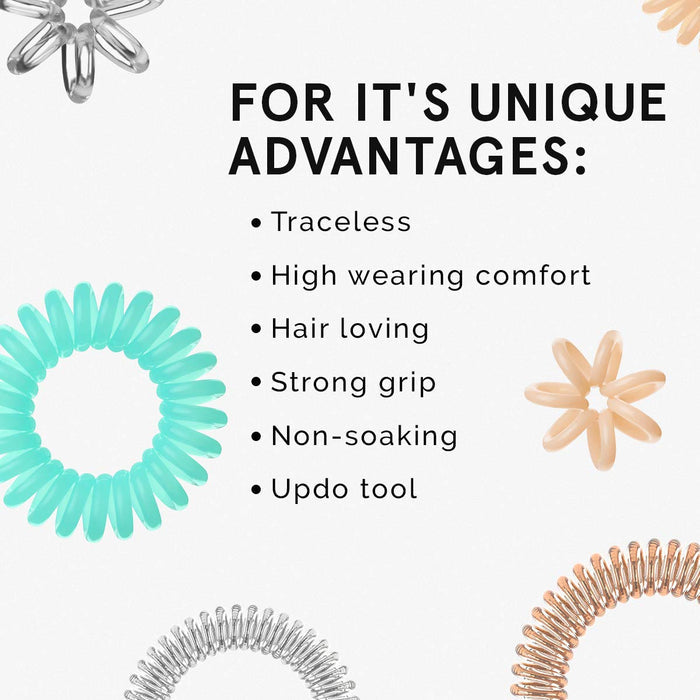 INVISIBOBBLE SPRUNCHIE, True Black Spiral Hair Ring