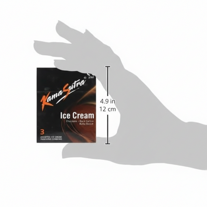 KamaSutra Ice Cream Flavoured Condoms – Pack of 3, Condoms