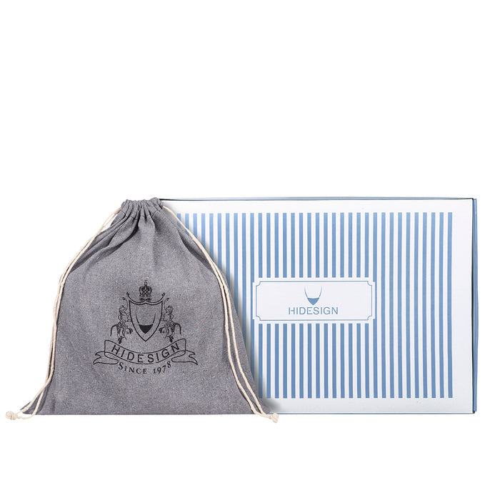 La Marais 01 Blue Leather Tote Bag