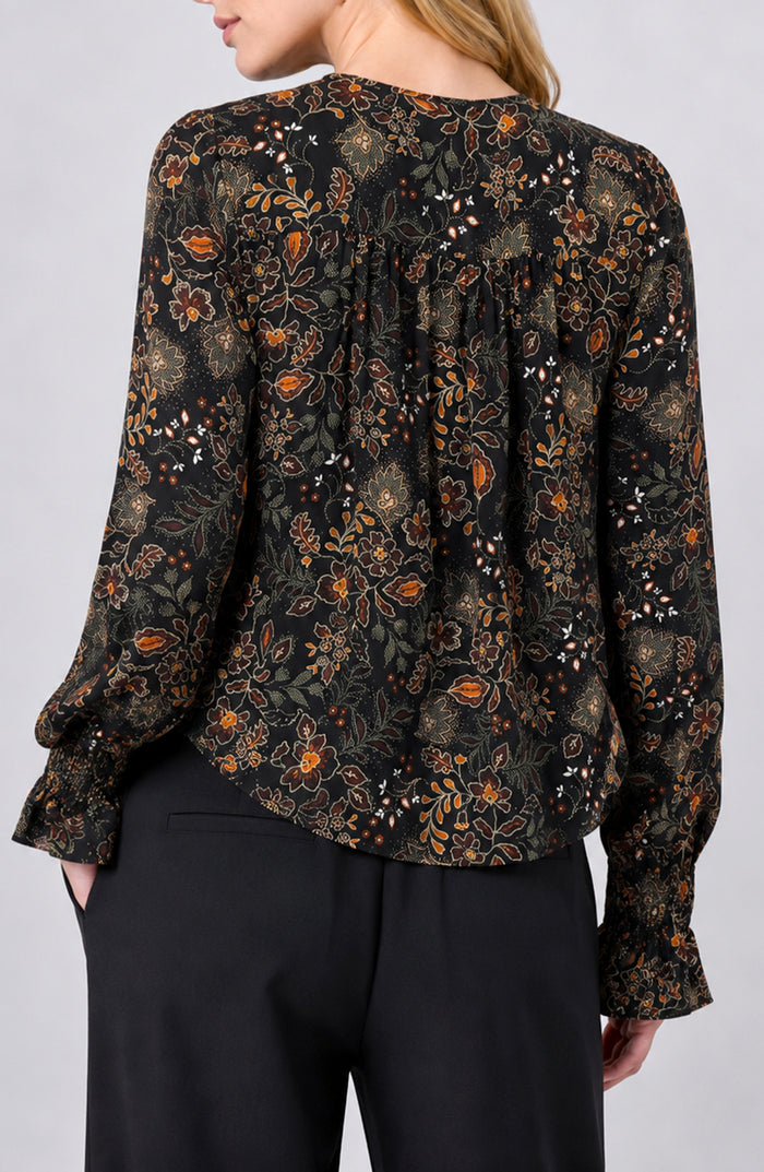 LS Woven Blouse w/ Pintucks