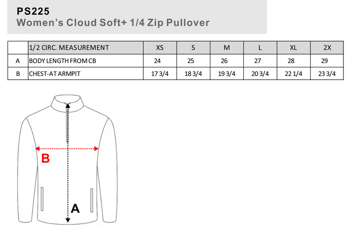 Mannion Middle School Ladies Cloud 1/4 Zip