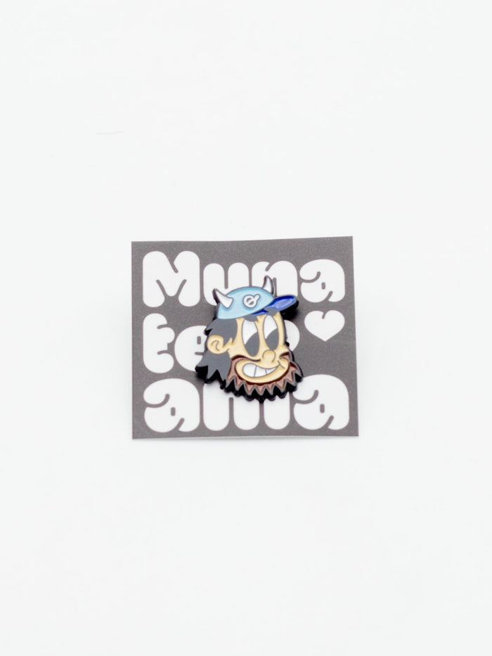 Muna Blue Cap Pin