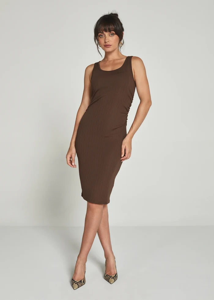 Nadja Ruched Midi Dress