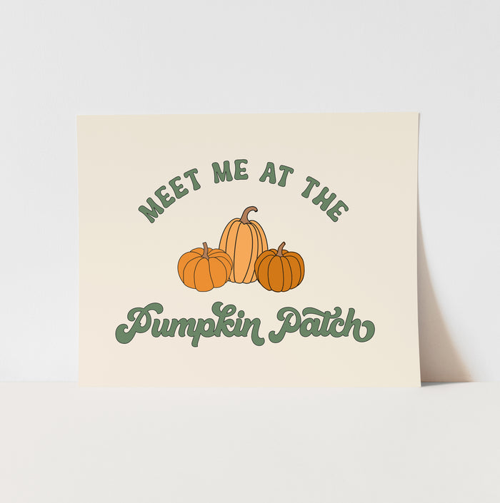 {Neutral} Meet Me at the Pumpkin Patch Art Print