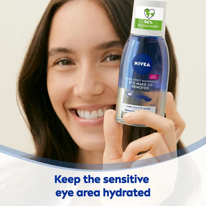 Nivea Double Effect Eye Makeup Remover - 125ml, Makeup Removers