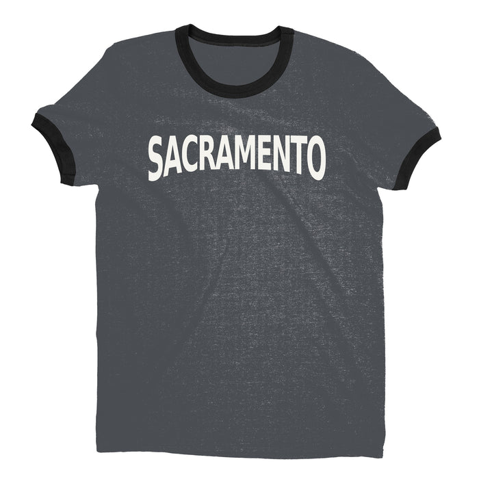 Sacramento Ringer Tee — Dark Heather