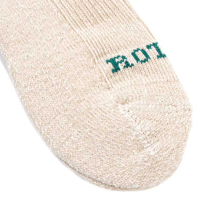 ROTOTO HEMP / ORGANIC COTTON PILE ANKLE SOCKS BEIGE