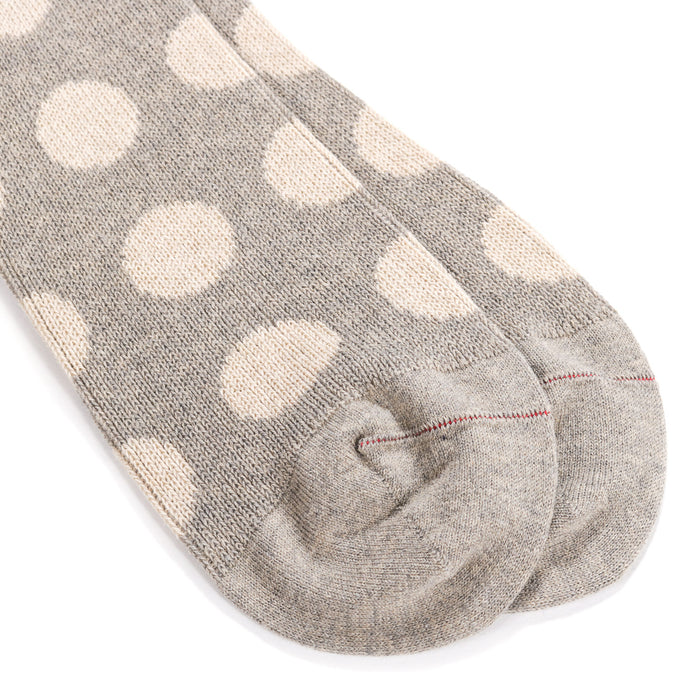 ROTOTO PORTHOLE DOT SOCKS GRAYGE / L.BEIGE