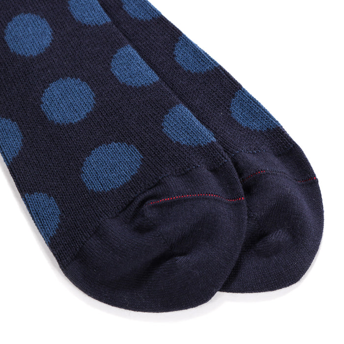 ROTOTO PORTHOLE DOT SOCKS NAVY / INDIGO