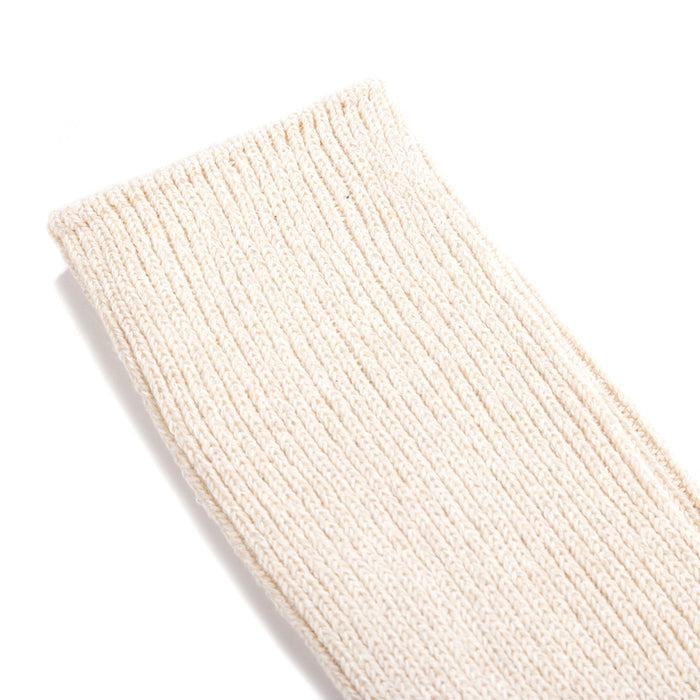 ROTOTO WASHI & ORGANIC COTTON RIB CREW SOCKS RAW