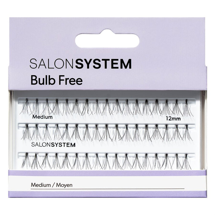 Salon System Bulb Free Eyelashes Medium 12mm