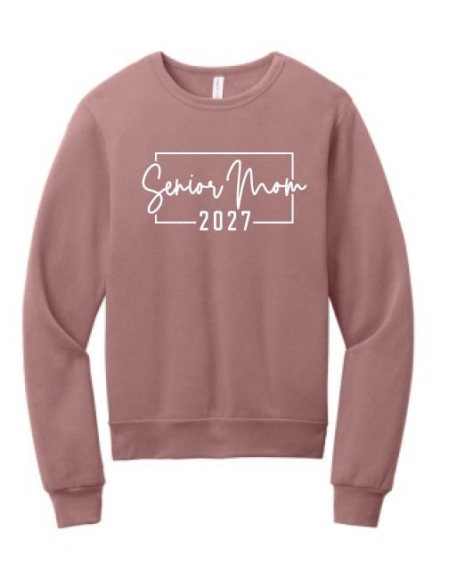 Senior Mom 2027 Bella Canvas Crewneck Sweatshirts