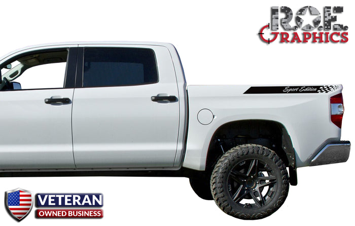 Sport Edition bed stripe Decals Vinyl Stickers Bedside Set fits Toyota Tundra