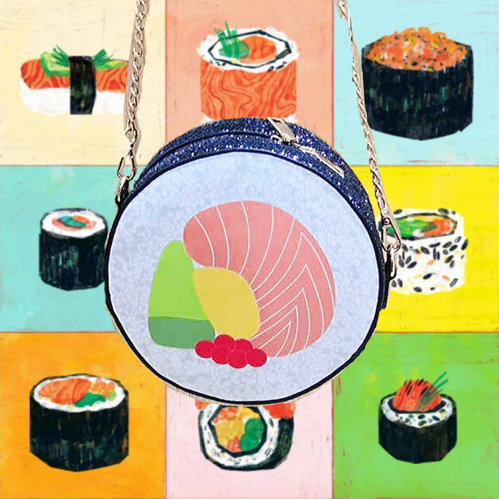 sushi roll crossbody bag