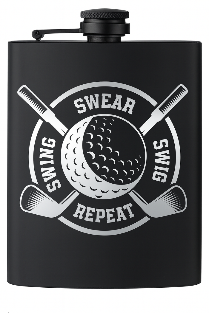 Swing Swear Swig Repeat Flask