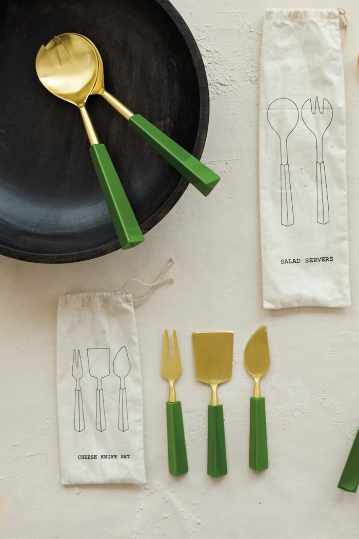Verdant Resin Cheese Knife Set
