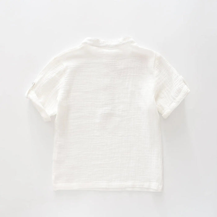 White Grandad Shirt Ollies Place