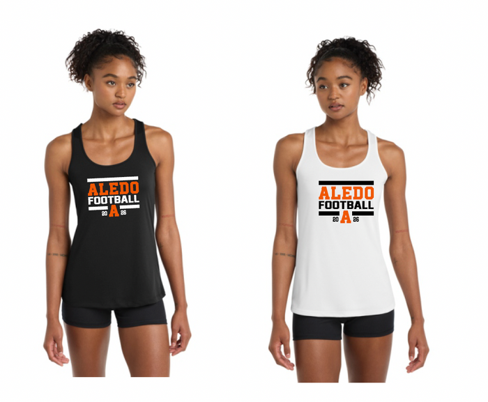 10u Wyche Football Ladies Moisture Management Racerback Tank - Block Logo