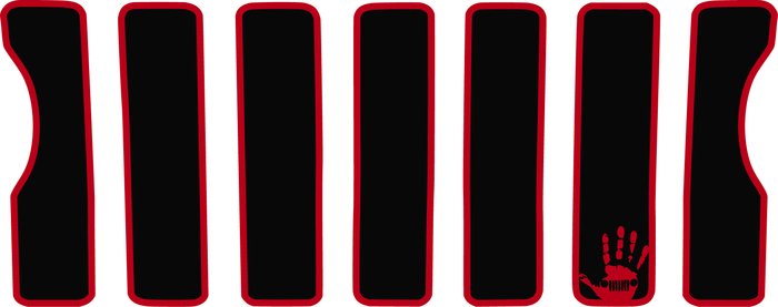 2 Color Jeep Wave Dash grill decal Fits: 2018 & up Jeep Wrangler JL JT Sahara Altitude 0464