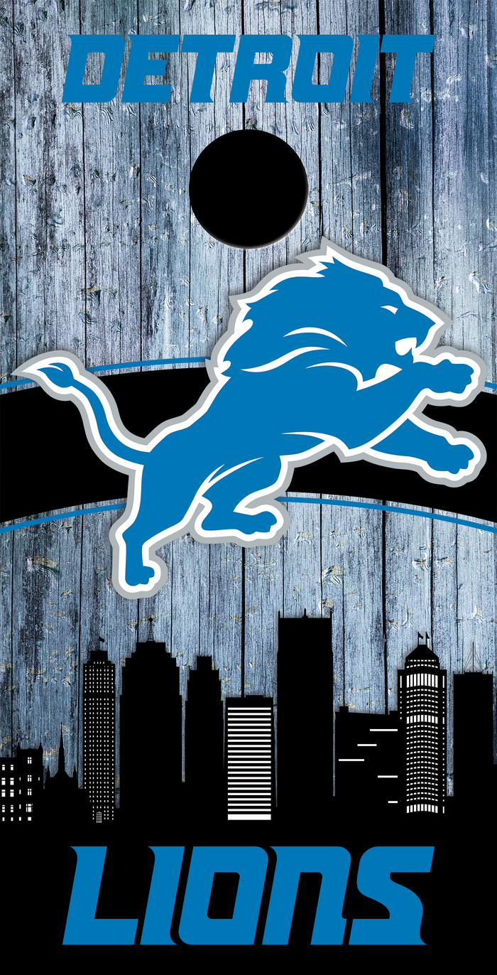 2 x Detroit Lions Football Cornhole Board Bag Toss Vinyl Wrap Set- Universal Fit Oracal 3M