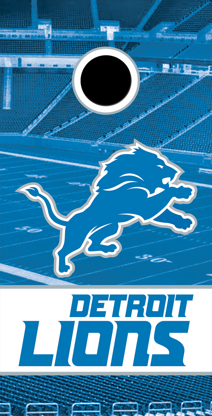 2 x Detroit Lions Football Cornhole Board Bag Toss Vinyl Wrap Set- Universal Fit Oracal 3M