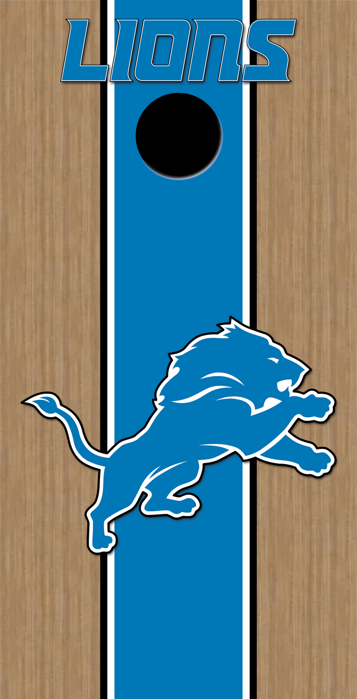 2 x Detroit Lions Football Cornhole Board Bag Toss Vinyl Wrap Set- Universal Fit Oracal 3M