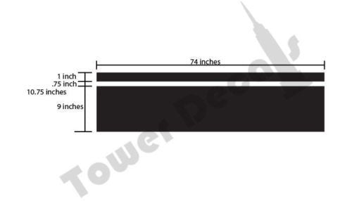3-9" Single Rally Racing Pin Stripe Cast Vinyl Decal Fits Dodge Challenger