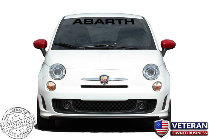 30" Straight Windshield Banner Vinyl Decal fits Fiat Abarth 500