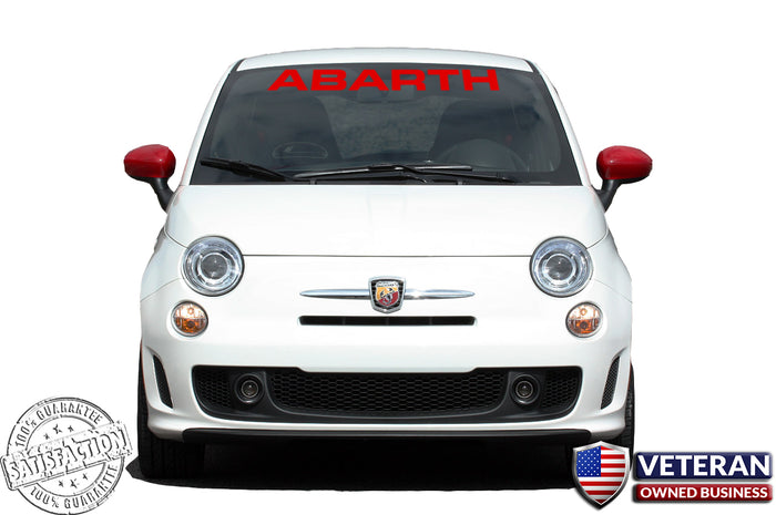 30" Straight Windshield Banner Vinyl Decal fits Fiat Abarth 500
