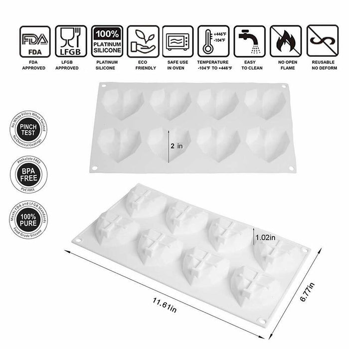 3D heart silicone mold