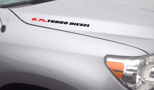 6.7L TURBO DIESEL Hood vinyl sticker decals fits: RAM DODGE CUMMINS 0083