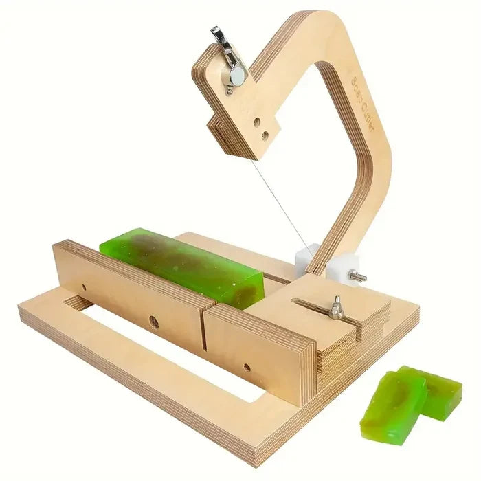 Adjustable Wooden Soap Cutter with Wire Slicer