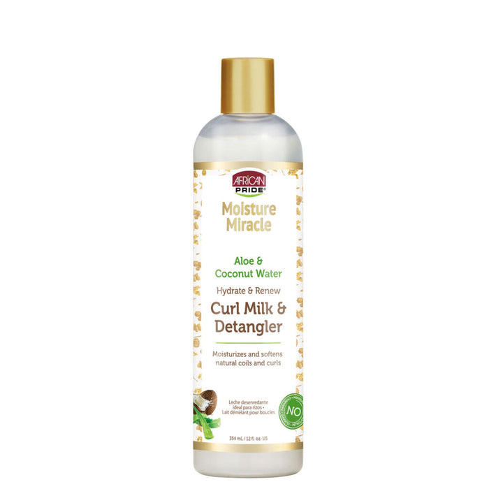 African Pride Moisture Miracle Aloe and Coconut Curl Milk and Detangler 12oz