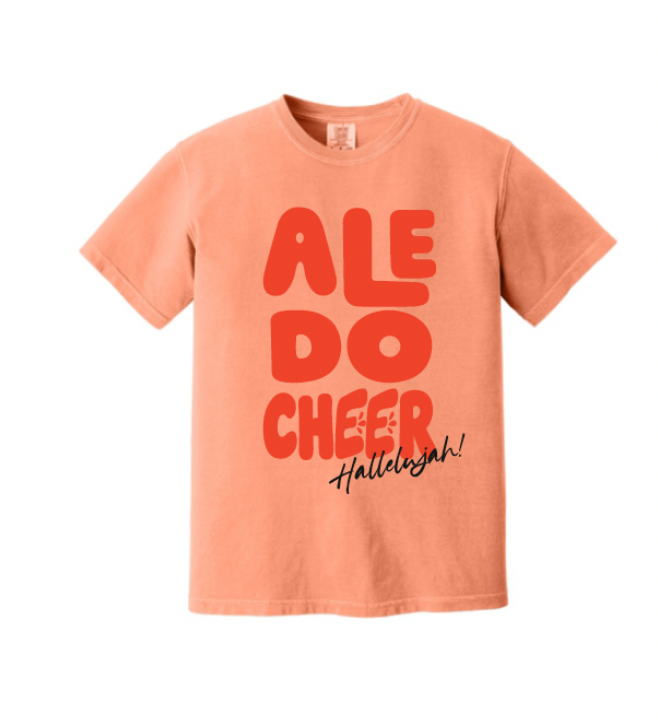 Aledo Cheer Hallelujah! Logo Comfort Color Tee